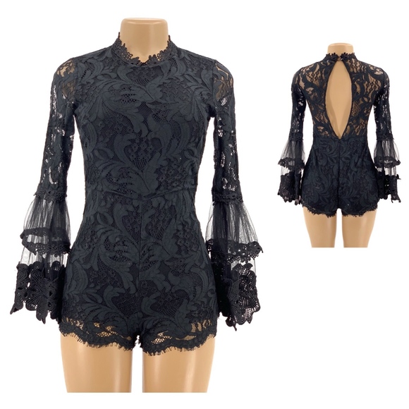 Fashion Nova Dresses & Skirts - NWOT Fashion Nova Lace Shorts Romper